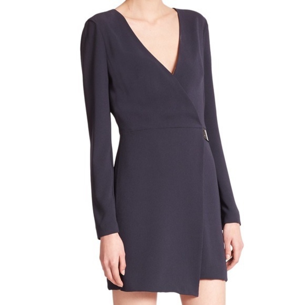 Halston Heritage Navy Wrap Dress - Size 4